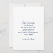 Merci du parti | Llama de Noël aux flocons de neig (Dos)