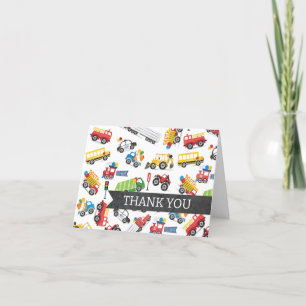 Merci du véhicule Carte de remerciements de transp