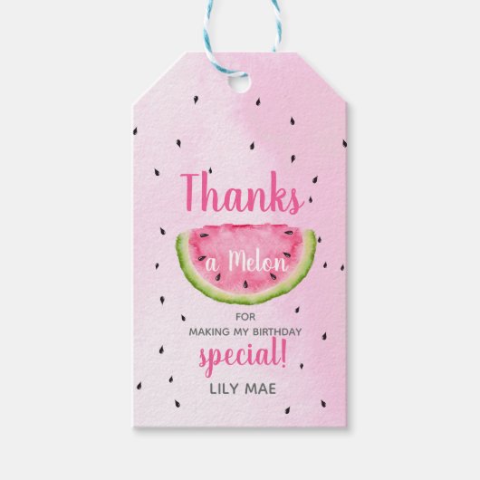 Merci d'une étiquette Melon Merci, Favoriser la ba (Devant)