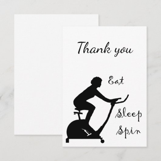 Merci Eat Sleep Spin Class Vélo vélo (Devant / Derrière)