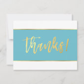 MERCI écriture bleu turquoise moderne SAMANTHA (Devant)