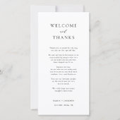 Merci élégant Bienvenue et merci Cartes de Place (Devant)