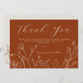 Merci Elegant Burnt Orange Feuilles botaniques (Devant / Derrière)