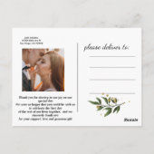 Merci Elégant Chic Photo Carte postale (Dos)