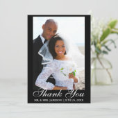 Merci élégant de photo de mariage de manuscrit (Debout devant)