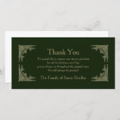 Merci élégant de sympathie du cru 2 d'art déco (Devant / Derrière)