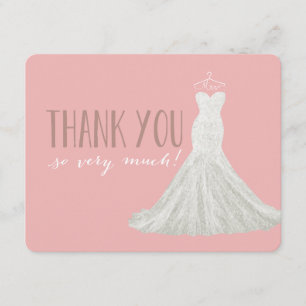 Merci élégant du rose de robe