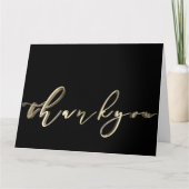 Merci Elegant Écriture Manuscrite Noir Or (Devant)