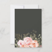 Merci Elegant Floral Botanical Mariage Card (Dos)