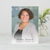 Merci élégant Funérailles Photo Sympathie Grief (Debout devant)