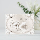 Merci Elégant Mariage Crème Blanc Cygnes Ensemble (Debout devant)