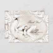 Merci Elégant Mariage Crème Ensemble Cygnes Blancs (Devant / Derrière)