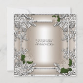 Merci Elégant Mariage Crème Rose Argenté Blanc (Dos)