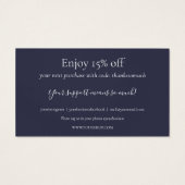 Merci Élégant Pour La Carte De Remise Shopping (Dos)