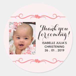 Merci Élégant POUR VENIR ! Sticker Christening