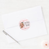 Merci Élégant POUR VENIR ! Sticker Christening (Enveloppe)
