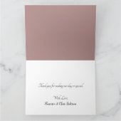 Merci Elegant Rose Gold Écriture Manuscrite (Intérieur)