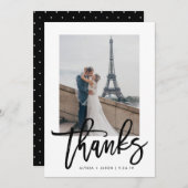 Merci élégant | Typographie et photo Mariage (Devant / Derrière)