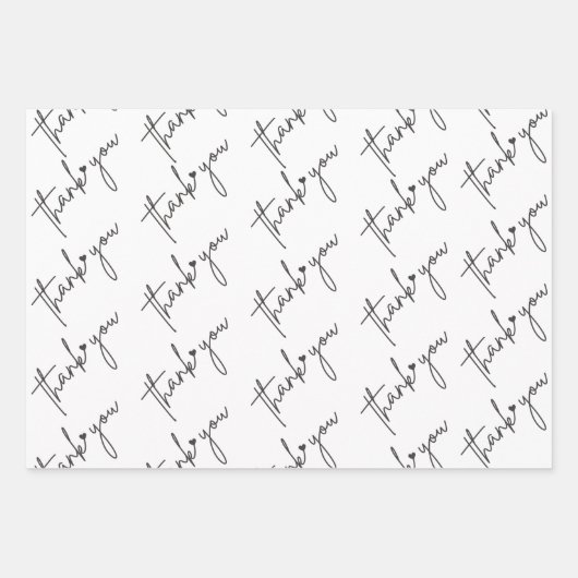 Merci élégante d'envelopper du papier (Devant)