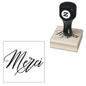Merci Elegante Kalligrafie Dank u Rubberstempel (Gestempeld)