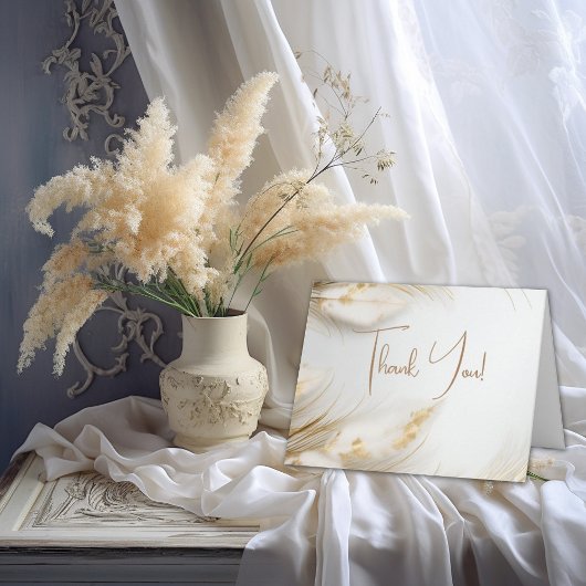 Merci | Elégante Pampas Bohème Florale Or