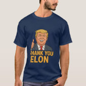 Merci Elon - Drôle T-Shirt Mème Trump (Devant)