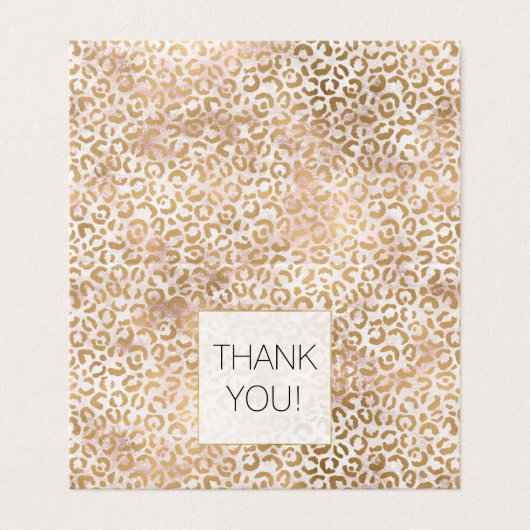 Merci Empreinte de léopard de glam or rose (Outside Unfolded)