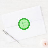 Merci en autocollants de cercle vert (Enveloppe)