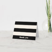 Merci en bande moderne noir et crème (Devant)