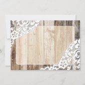 Merci en bois rustique de dentelle de tournesols (Dos)