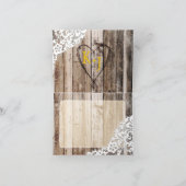 Merci en bois rustique de dentelle de tournesols (Intérieur)