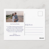 Merci en carreaux bleus | Carte postale photo Mari (Dos)