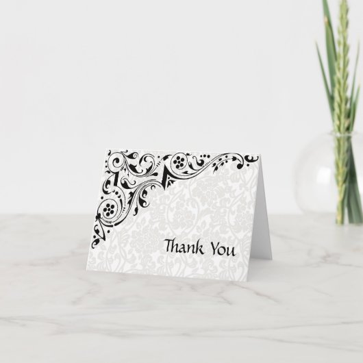 Merci en dentelle noir et blanc (Devant)
