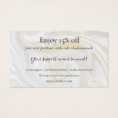 Merci En Marbre D'Or Pour La Carte De Remise (Dos)