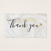 Merci En Marbre D'Or Pour La Carte De Remise (Devant)