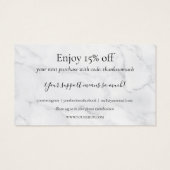 Merci En Marbre Pour Magasiner Carte De Réduction (Dos)