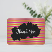 Merci en métal rose, orange et faux (Debout devant)