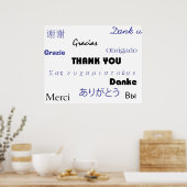 Merci (en noir et bleu002) Impression (Cuisine)