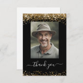 Merci en or et Parties scintillant noire (Devant / Derrière)