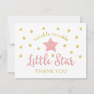 Merci en or rose de la petite étoile Twinkle Twink