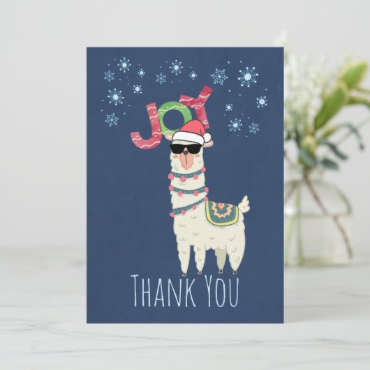 Merci en panier avec Llama de Noël (Debout devant)