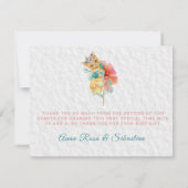 Merci en pastel de baby shower de lettre de chaton (Dos)