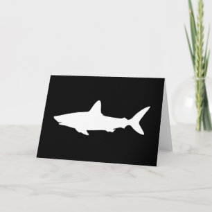 Merci en silhouette de requin noir et blanc
