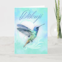 Merci En Tchèque - Aquarelle Colibri Imprimer