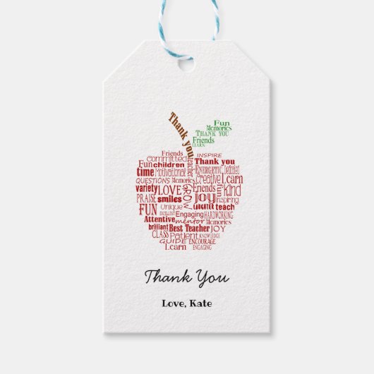 Merci enseignant étiquette de cadeau PTO (Devant)