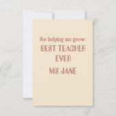 Merci Enseignant Vintage (Dos)