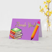 Merci enseignants carte de voeux personnalisée éco (Fleur jaune)