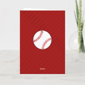 Merci Entraîneur Carte de baseball Red (Dos)