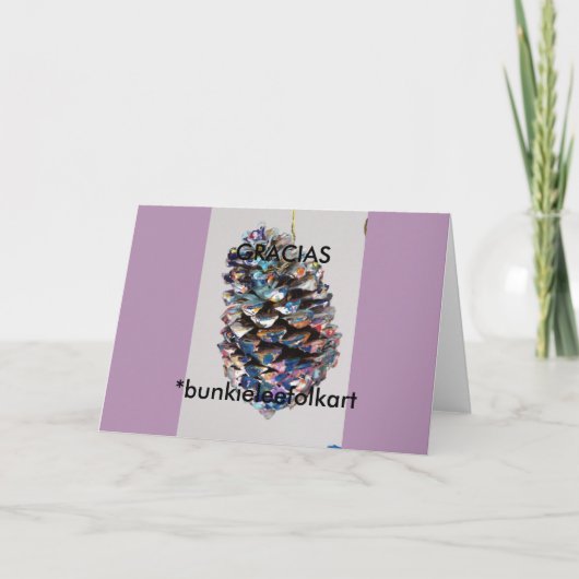 Merci ! ESPAGNOL, carte de voeux ; GRACIAS. CARTE (Devant)