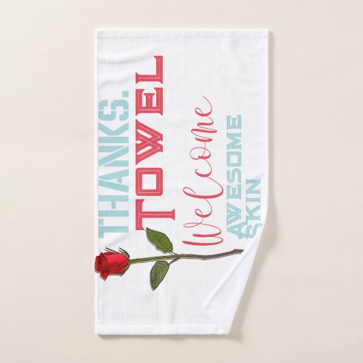 Merci et bienvenue serviette main (Serviette à main)